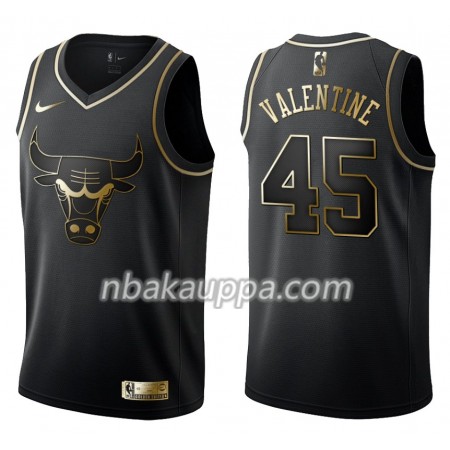 Chicago Bulls Denzel Valentine 45 Nike Musta Golden Edition Pelipaidat Swingman - Miesten